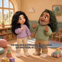 Educational slideshow example in Clay chibi 3D style, slide 3 of 5
